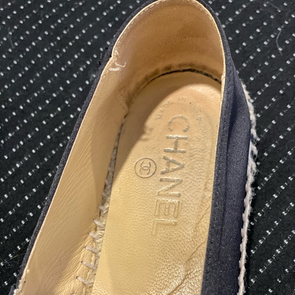 Chanel black satin espadrilles size 38 - Picture 6 of 9